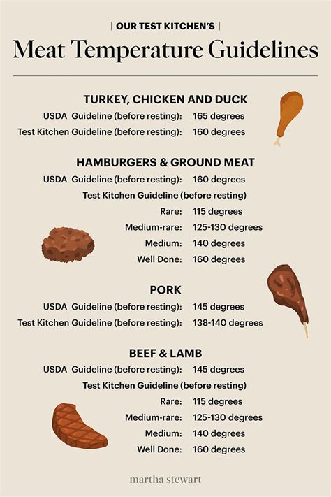 Pdf Printable Meat Temperature Chart